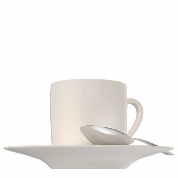 istock Coffee cup with saucer and spoon 1181029409