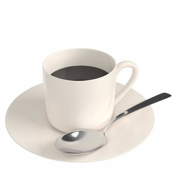 istock Coffee cup with saucer and spoon 1181029412