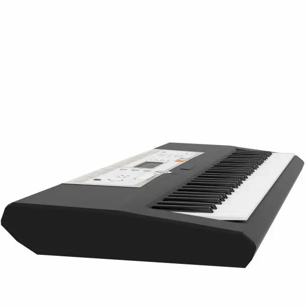 3D rendering illustration of an electronic piano keyboard