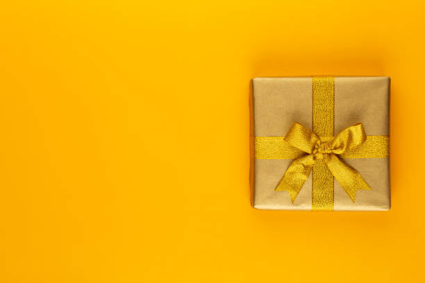 istock Christmas, holiday present box on red background. 1181034062