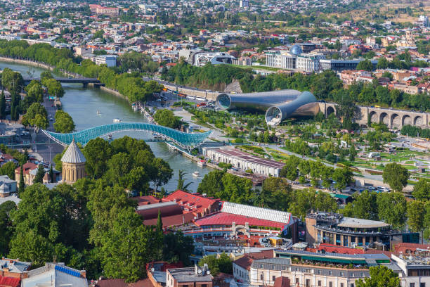 istock Tbilisi panorama on a sunny day 1181037643