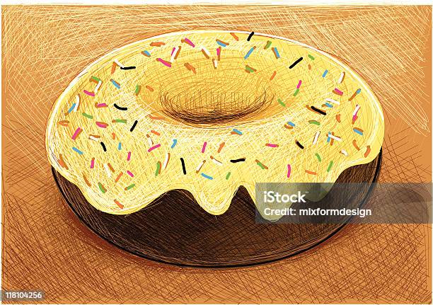 Donut Gekritzel Stock Vektor Art und mehr Bilder von Bagel - Bagel, Farbbild, Illustration