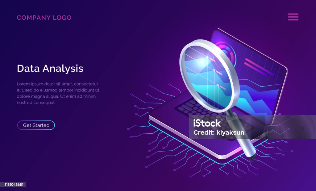 Search Data Analysis Data Analysis Search Engine Optimization Isometric Stock Illustration ...