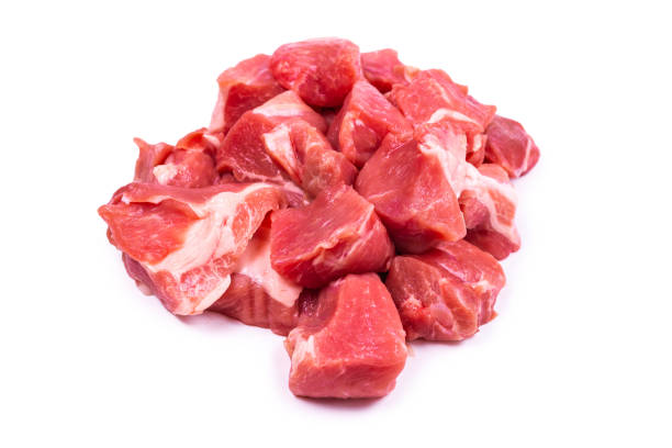 istock Fresh raw pork pieces isolated. 1181045143