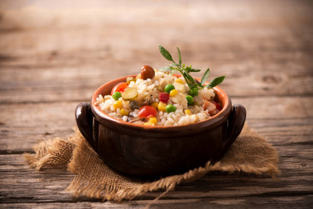 istock Delicious rice salad with vegetables 1181046167