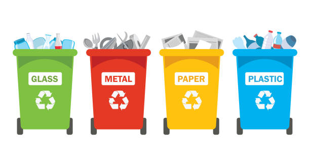 istock Recycle Bins For Plastic, Metal, Paper And Glass 1181046930