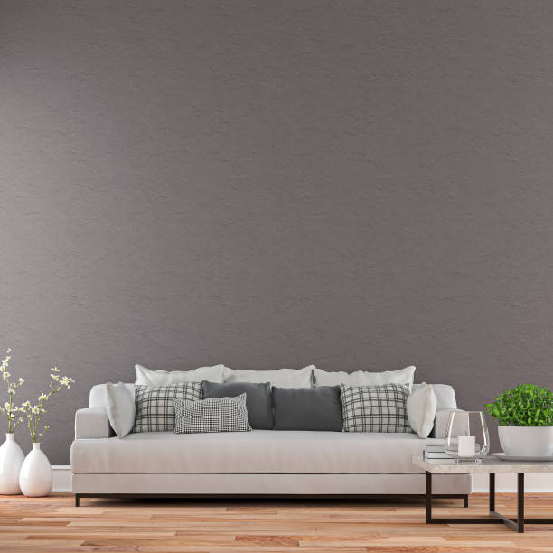 istock Elegant living room with sofa front view 1181049393