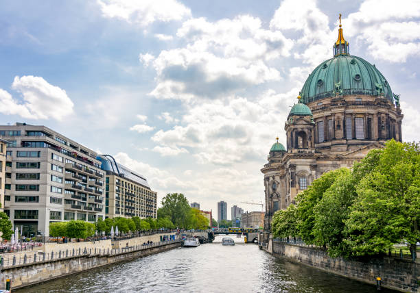istock Berlin Cathedral (Berliner Dom) on Museum island and Spree river, Germany 1181050911