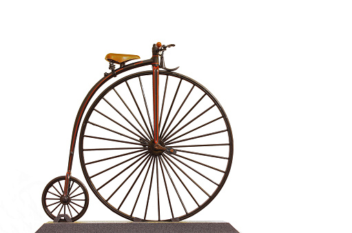 A modelo of Penny Farthing 1870 bicycle