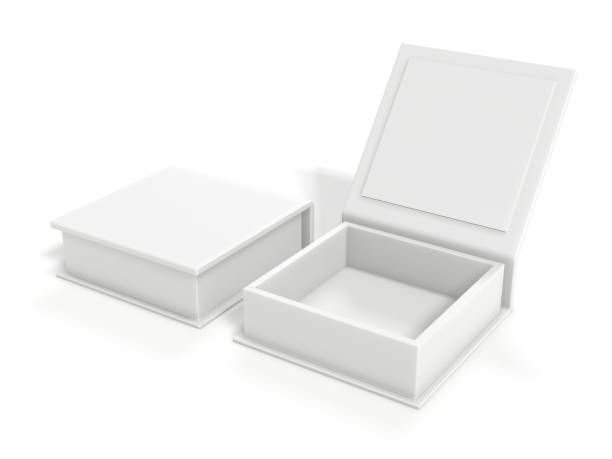 istock White blank cardboard box isolated on white background. Mock up template. 3d rendering.