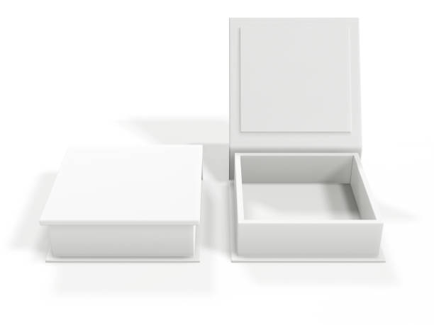 istock White blank cardboard box isolated on white background. Mock up template. 3d rendering.