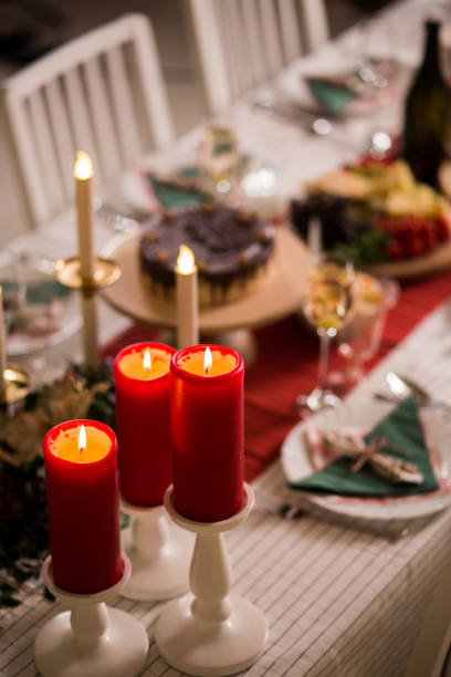 istock Christmas candles for good atmosphere 1181054564
