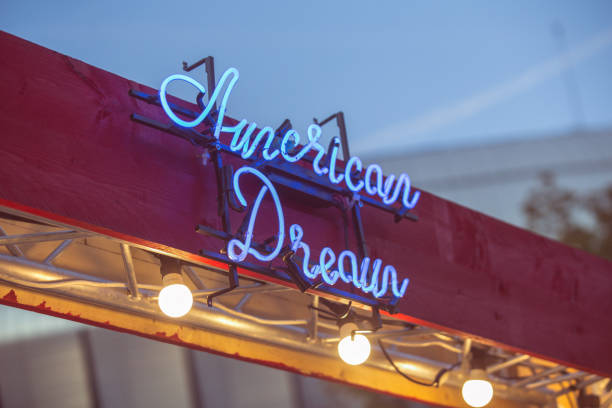 istock American Dream neon lights letters 1181054937