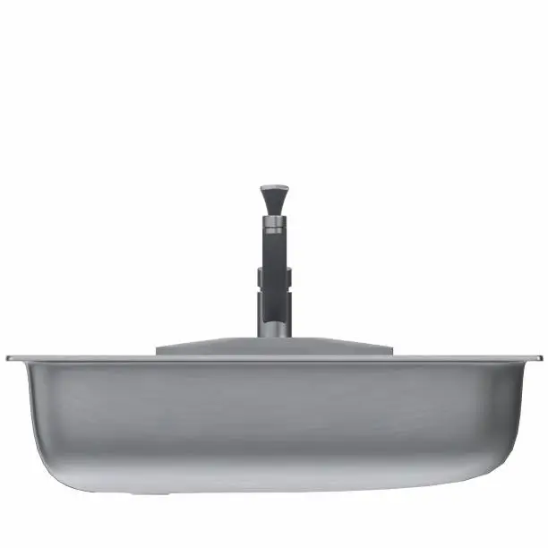 3D rendering illustration of a kitchen sink