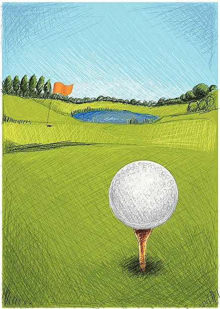 Vector illustration of Golf Idyll