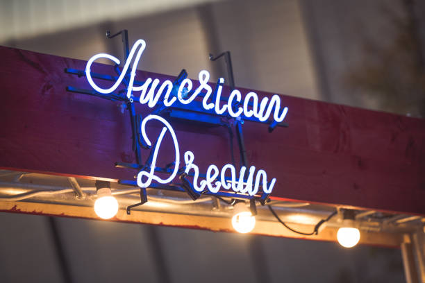 istock American Dream neon lights letters 1181056863