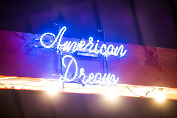 istock American Dream neon lights letters 1181057277