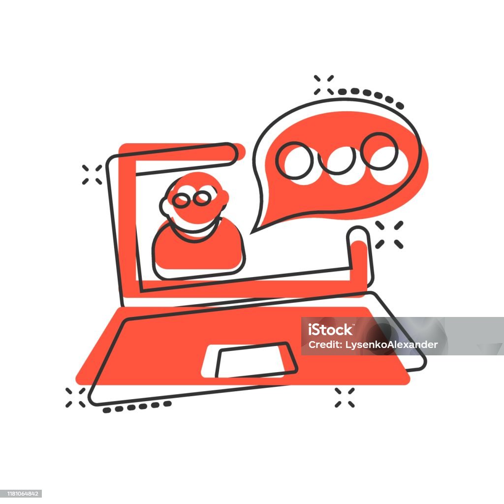 Online Training Process Icon In Comic Style Webinar Seminar Vector Cartoon  Illustration Pictogram Elearning Business Concept Splash Effect Stock  Illustration - Download Image Now - iStock