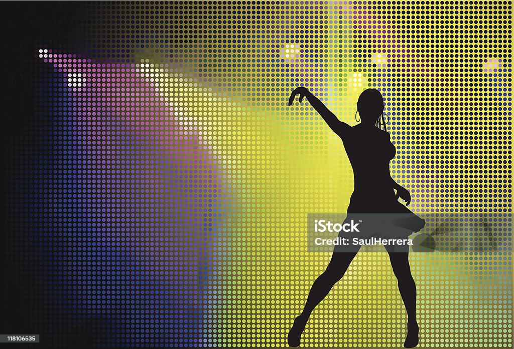 dancer in the stage of light  Illustration stock vector