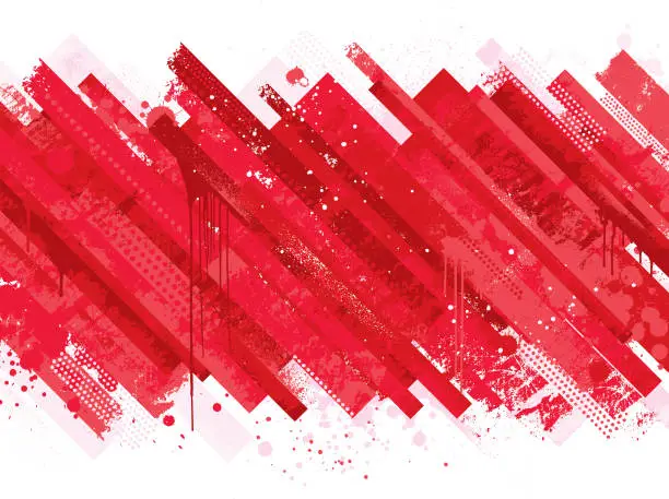 Vector illustration of Abstract red grunge background