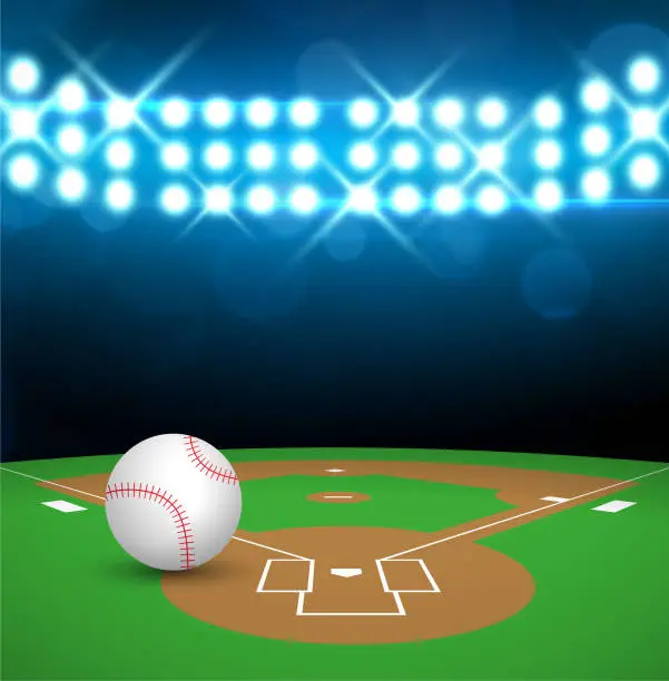 Vector illustration of Baseball background