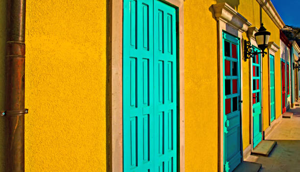 istock Colored houses. Multicolored background. Colorful background. 1181075234