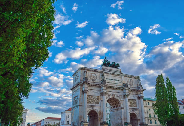Siegestor located in Munich, Bavaria, Germany The Siegestor located in Munich, Bavaria, Germany and built in 1852. siegestor stock pictures, royalty-free photos & images