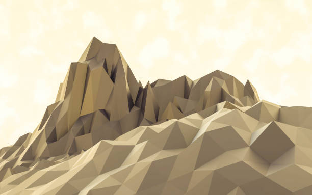 istock yellow low poly mountain landscape 3d render illustration 1181080656