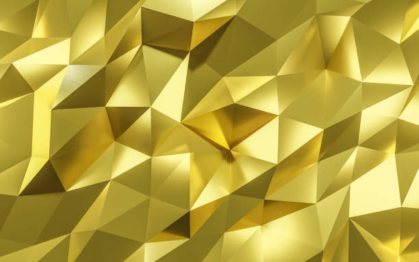 istock golden abstract polygonal Background Illustration Texture folded paper 3d render 1181080962