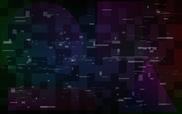 istock Glitch digital distortions. Video no signal template with random horizontal lines. Television problem. Computer noise effect and geometric shapes. Abstract data elements. Vector illustration 1181084589