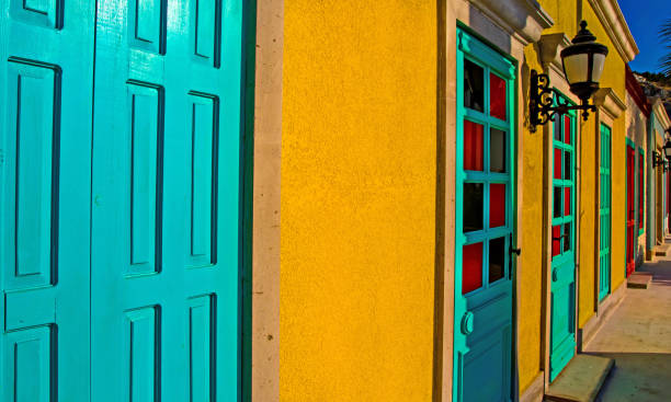 istock Colored houses. Multicolored background. Colorful background. 1181084812