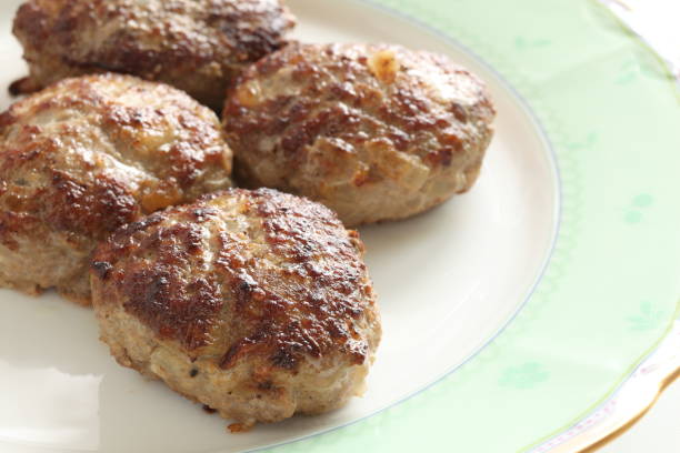 istock Homemade hamburger steak on dish with copy space 1181089785