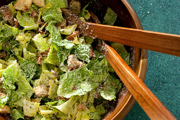 Caesar Salad  side salad stock pictures, royalty-free photos & images