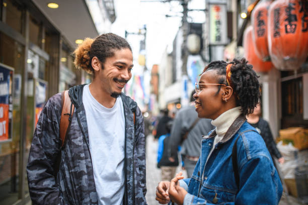 istock Young and Carefree Mixed-Ethnic Couple Exploring Tokyo 1181099456