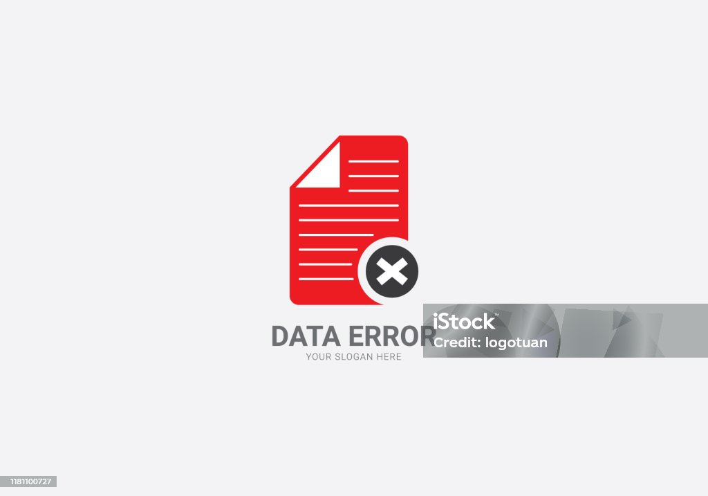 Data Error Sign Data Error Vector Logo Design Stock Illustration - Download Image Now ...
