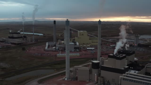 Environmental pollution, aerial view of manufacture