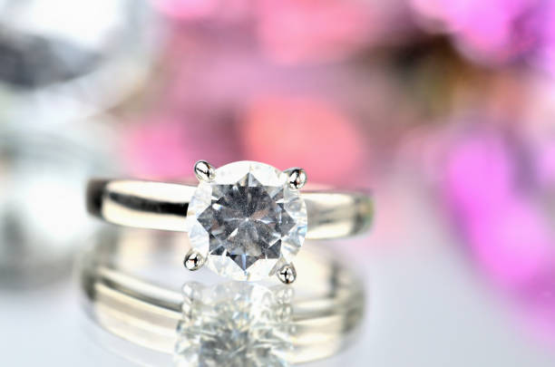 istock Close-up of artificial stone ring jewelery with reflection 1181101286