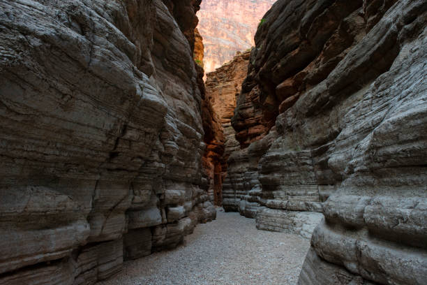 istock Grand Canyon slot canyon silver and red waves 1181109023
