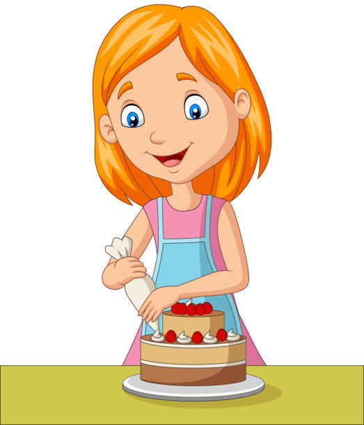 Cartoon Girl Decorating A Cake Stock Illustration - Download Image Now - Adult, Apron, Bag - iStock Cartoon Girl Decorating A Cake Stock Illustration - Download Image Now - Adult, Apron, Bag - iStock