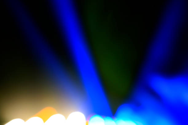 istock Stage lighting effect in the dark, close-up pictures 1181112085