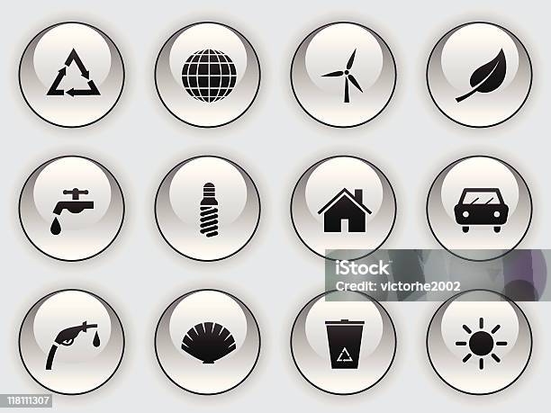 Glas Button Iconumwelt Stock Vektor Art und mehr Bilder von Auto - Auto, Blatt - Pflanzenbestandteile, ClipArt