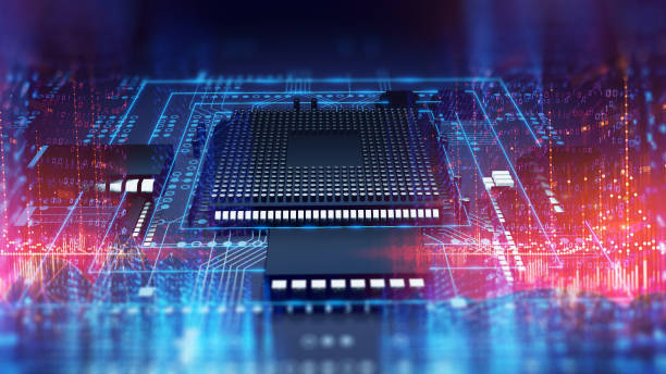 istock 3d rendering  of futuristic blue circuit board and cpu 1181115861