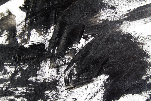 istock Black brush strokes and scribble on white background. Abstract grunge handmade drawing. 1181120793