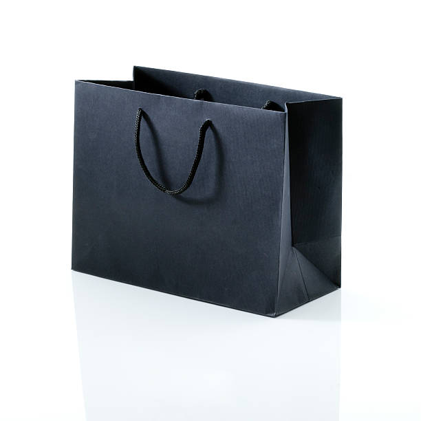 istock Black Shopping Bag on White 118112324