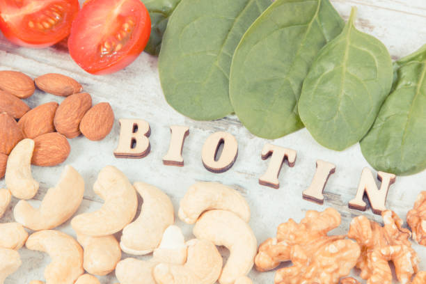 istock Vintage photo, Nutritious different ingredients containing vitamin B7, natural minerals and fiber, healthy nutrition 1181125694