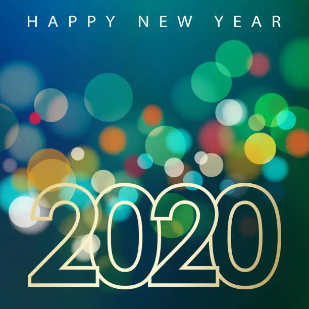 Vector illustration of 2020 New Year Celebrations