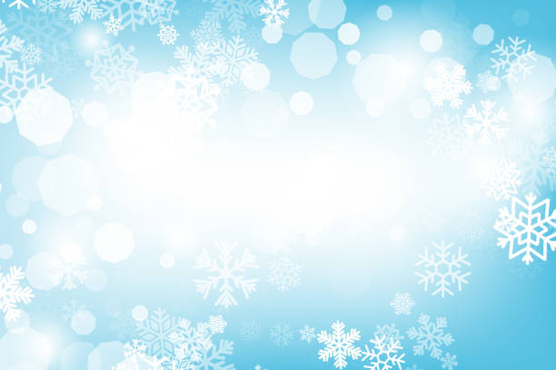 istock Winter glowing background. Vector holiday banner with lights, bokeh and snowflakes. Seasonal soft backdrop. 1181131788