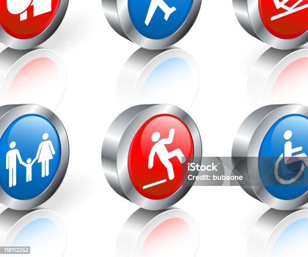 Accidental Insurance 3d Royalty Free Vector Icon Set Stock Illustration - Download Image Now