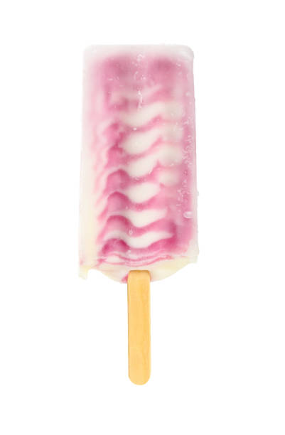istock pink color popsicle on a white background 1181133103