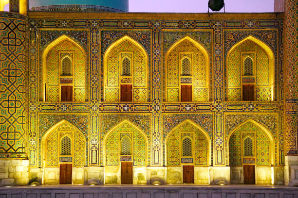 istock Registan Square in Samarkand, Uzbekistan at night 1181136399